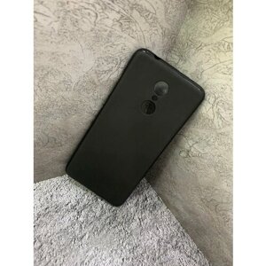 Силиконовый однотонный чехол-накладка для телефона Redmi 5 / чёрный