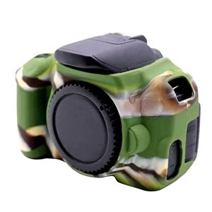 Силиконовый противоударный чехол MyPads Antiurto для фотоаппарата Canon EOS 600D/ 650D/ 700D ультра-тонкий хаки