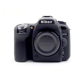 Силиконовый противоударный чехол MyPads для фотоаппарата Nikon D7500 ультра-тонкая полимерная из мягкого качественного силикона черный