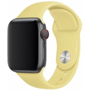 Силиконовый ремешок для Apple Watch (Эпл Вотч) 42/44/45мм / размер браслета L , лимонно-кремовый (L)