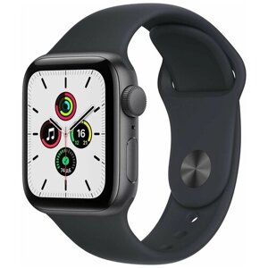 Смарт-часы Apple Watch SE 40mm Aluminum Case Midnight Sport Band S/M (MNT73LL/A)