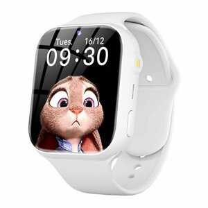 Смарт часы детские Smart Baby Watch Y58 4G, Wi-Fi/Детские смарт часы с кнопкой SOS/Умные часы для детей с GPS геолокацией/Часы для детей наручные/Детские часы с видеозвонком и прослушкой/Детские часы телефон (белый)