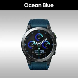 Смарт часы Zeblaze Ares 3 Pro (AMOLED Display, Bluetooth звонки, Уведомления, IP68), синие