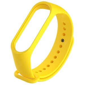 Сменный ремешок браслет MyPads Polimerico из гипоаллергенного силикона для смарт-часов Xiaomi Mi Band 2 с спортивным дизайном (Желтый)