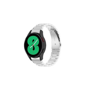 Сменный, стальной ремешок-браслет MyPads Inox Clip для часов Samsung Galaxy Watch 5/5 Pro из нержавеющей стали, с замком-бабочка, серебристый