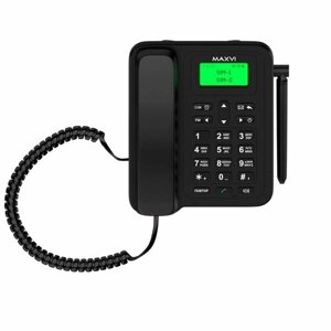 Стационарный телефон с SIM-картой Мобильный телефон кнопочный Maxvi RT-01 black