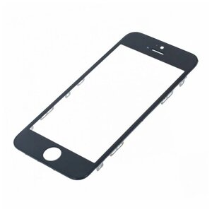 Стекло модуля + рамка для Apple iPhone 5, черный, AA