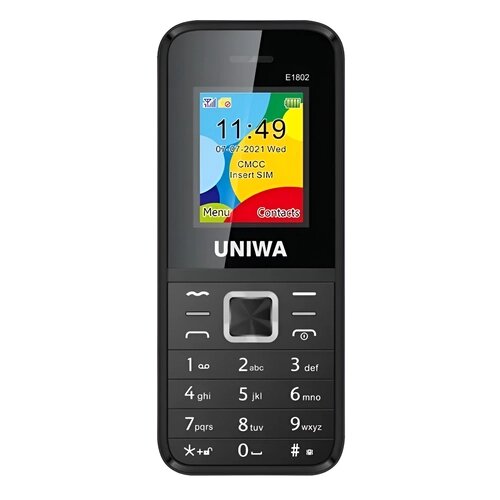 Телефон UNIWA E1802, 2 SIM, черный