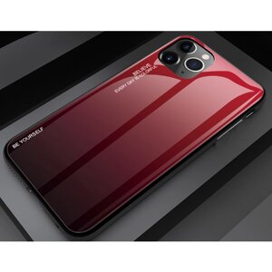 Ультра-тонкий силиконовый чехол-бампер MyPads Gradiente для Apple iPhone 13 Pro Max с закаленным стеклом на заднюю крышку телефона тематика Градиен.