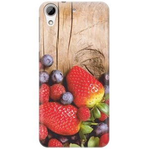 Ультратонкий силиконовый чехол-накладка для HTC Desire 626, 626s, 626G Dual Sim с принтом "Дерево фруктов"