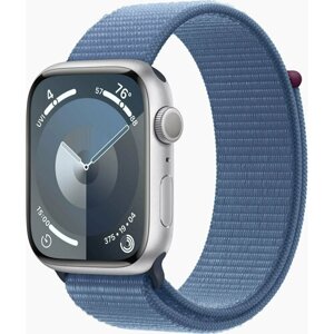 Умные часы Apple Watch Series 9 41 мм, Sport Loop, серебристый/синий