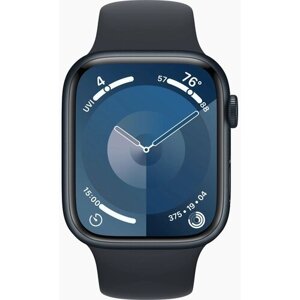Умные часы Apple Watch Series 9 45 мм Aluminium Case GPS, Midnight Sport Band - S/M