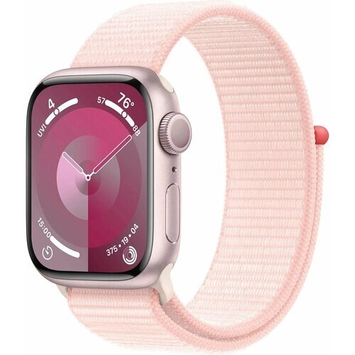 Умные часы Apple Watch Series 9 45 мм Aluminium Case GPS, Pink/Light Pink Sport Loop