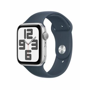 Умные часы Apple Watch Series SE 40mm Silver with Storm Blue Sport Band - S/M (MRE13SE/A)