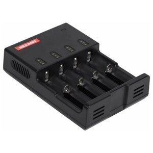 Универсальное "SMART" зарядное устройство для 4 АКБ + индикация заряда, цвет: черный
