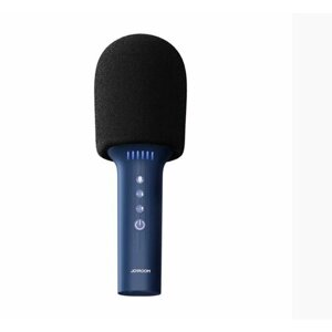 Универсальный микрофон-колонка для караоке Joyroom, модель JR-MC5, 1200 мАч, темно-синий