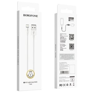 USB дата-кабель Lightning Borofone BX22 Белый 1м.