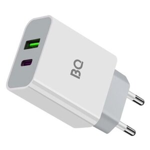 Зарядное устройство BQ Charger 20W2A01 (2 ports Type-C + USB, PD+QC3.0, 20W)