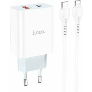 Зарядное устройство с USB HOCO C97A + кабель IOS Lighting - Type-C 1м (PD20W+QC3.0, 3000mA)