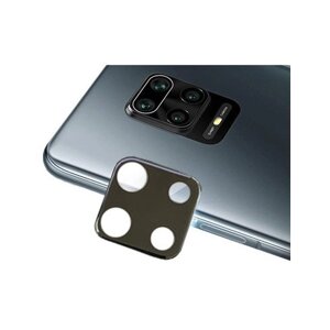 Защитное стекло на камеру для Xiaomi Redmi Note 9 3D 9H прозрачное с черной рамкой