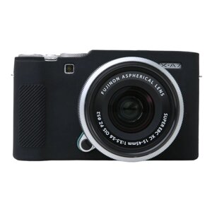 Защитный силиконовый чехол MyPads Antiurto для фотоаппарата Fujifilm X-A7/ XA7 из мягкого качественного силикона черный