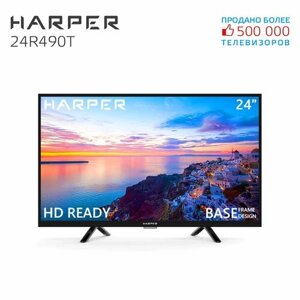 24" Телевизор harper 24R490T 2020 VA, черный
