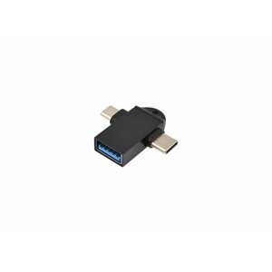 Адаптер vixion AD74 type-C - microusb (черный)