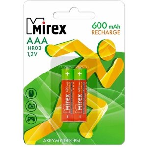 Аккумулятор Ni-MH Mirex HR03 / AAA 600mAh 1,2V 2 шт , ecopack