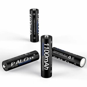 Аккумуляторные батарейки типа ААА Palo 1100 mAh, 1,2 V 4 шт ( Мизинчиковые ) Ni-MH