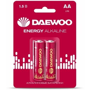 Алкалиновая батарейка Daewoo LR 6 ENERGY Alkaline BL-2 5029750