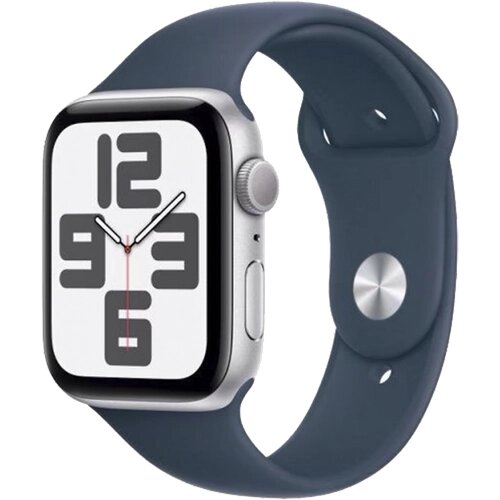 Apple Watch SE 2023, 40 мм, алюминий цвета "серебро", Storm Blue Sport Band, размер S/M (MRE13)