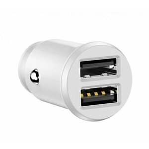 Автомобильное зарядное устройство Devia Smart Mini с 2 USB разъемами, 2.4A, белый