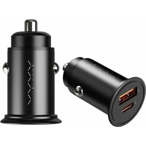 Автомобильрное зарядное устройство VYVYLABS Round Dot Fast Charge Car Charger 38W A+C - Black