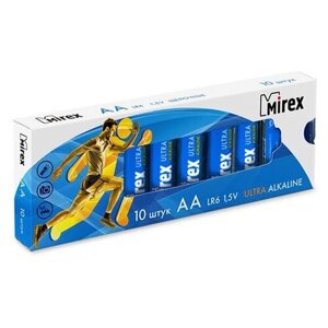 Батарейка AA щелочная MIREX LR6 в картоне 10 шт.