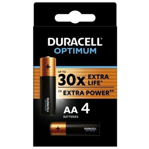 Батарейка duracell optimum аа/LR6-4BL уп/4шт