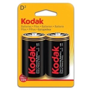 Батарейка Kodak Extra Heavy Duty R20 D, в упаковке: 2 шт.