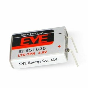 Батарейка литиевая EVE EF651625 LTC-7PN li-SOCI2, 750mah