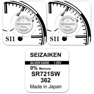 Батарейка Seizaiken 362 (SR721, LR58, AG11), 2 шт.