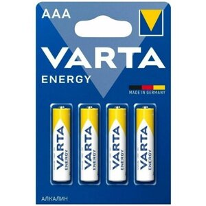 Батарейка Varta AAA LR03 Energy Alkaline BL4 4103, 4шт.