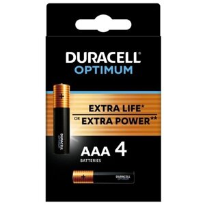 Батарейки duracell optimum ааa/LR03-4BL