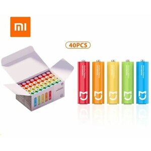Батарейки Mijia Rainbow No. 5 AA batteries (40 шт, AA) разноцветные