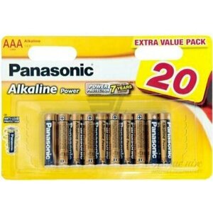 Батарейки Panasonic Alkiline power AAA щелочные 20 шт