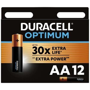 Батерейка Duracell Optimum LR6/AA щелочная, 12 шт