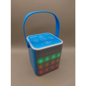 Беспроводная колонка с подсветкой Wster WS-1801 (Bluetooth, MP3, FM, Mic) / Портативная акустика для путешествий
