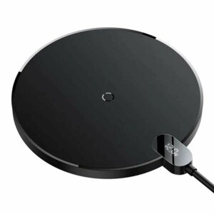 Беспроводное зарядное устройство Baseus Digital LED Display Gen 2 Wireless Charger 15W Black для iPhone 12/13/14/15