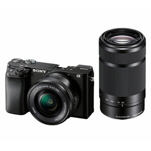 Беззеркальный фотоаппарат Sony a6400 Kit 16-50mm + 55-210mm, черный
