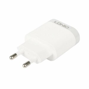 Блок питания (сетевой адаптер) LDNIO с USB выходом 3,0А Quick Charge 3.0 с кабелем Apple Lightning 8-pin A303Q (белый)