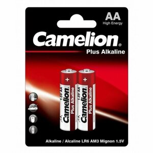 Camelion Plus Alkaline BL2 LR6 (LR6-BP2, пальчиковая батарейка АА 1.5В) (упак. 2 шт. цена за 1 упак.