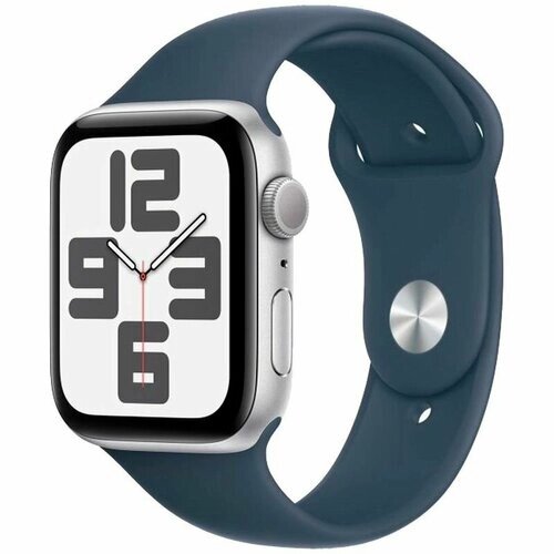 Часы Apple Watch Series SE 44mm 2023 серебристый (алюминий) ремешок синий {MREE3} Global