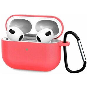 Чехол для AirPods 3 силиконовый, коралловый